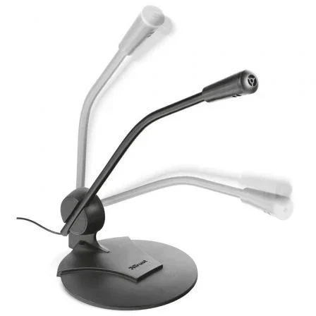 Trust Micrófono Primo de Alta Sensibilidad con Ángulo Ajustable, Cable de 1.80 m y Clavija de 3.5 mm